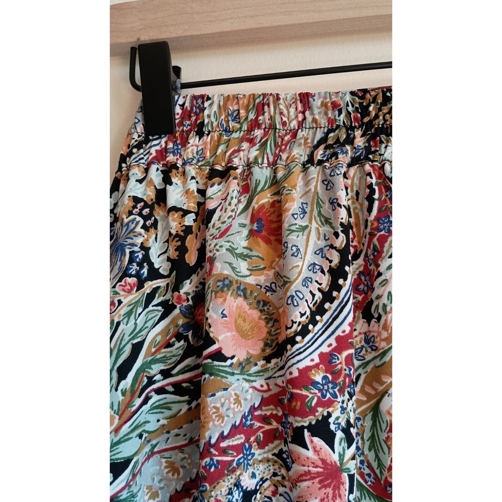 Vince Camuto Paisley Floral Midi Skirt Women's XL Boho Western Charm Lined Flowy - Picture 7 of 12